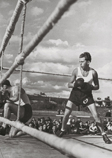 Maccabi club boxing tournament in the Grünewald square. Berlin, Germany, June 16th 1935. Photography: Herbert Sonnenfeld. Coll. Beth Hatfutsoth, Israël.