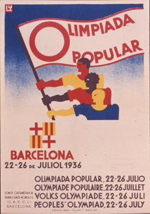 Advertisement for the Barcelona Peoples Olympiad.